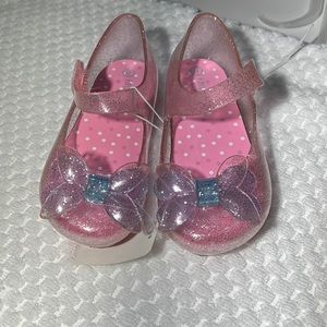 Shoes -Girls- Glittery Girls plastic shoes with bow -  first steps jelly